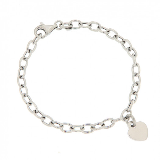 Dnn bracciale in argento con cuore