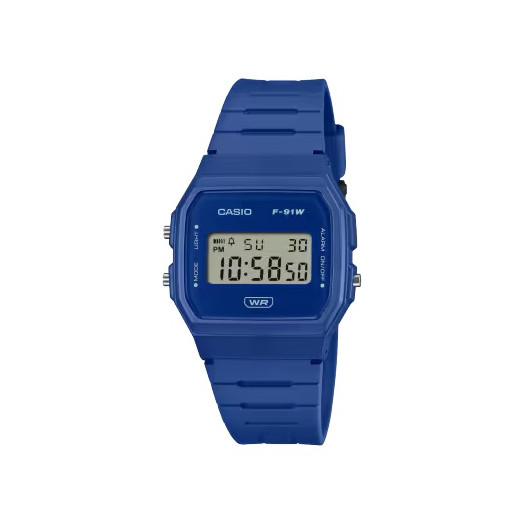 Casio timeless digi blue f-91wb-2a1ef