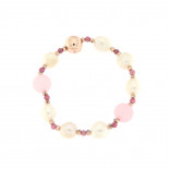 Kikilia bracciale perle barocche e pietre rosa